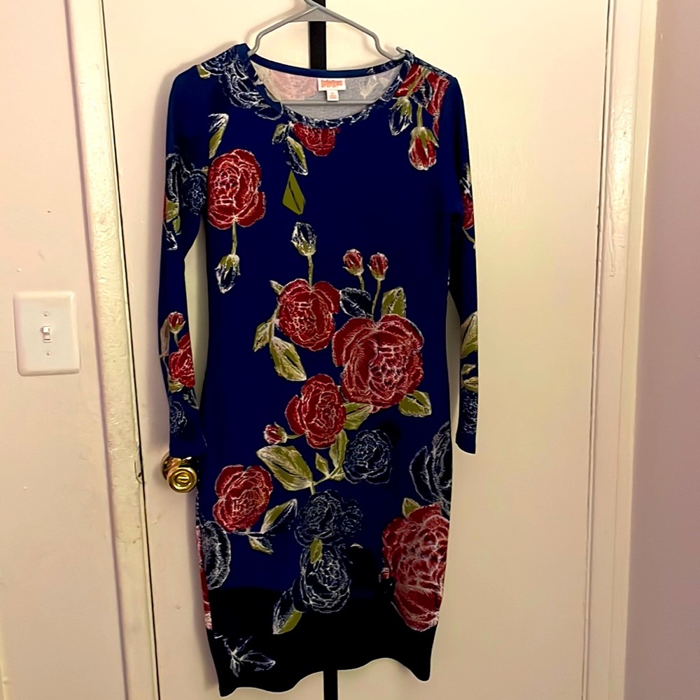 Navy Flower LuLaRoe dress